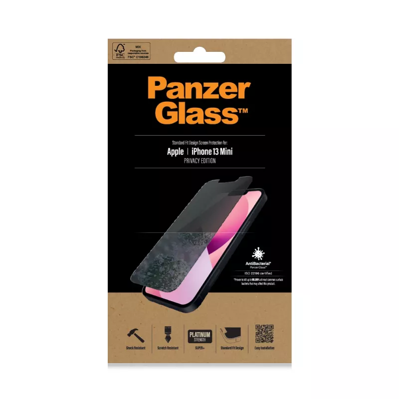 PanzerGlass ® Privatumo ekrano apsauga iPhone 13 Mini | Standard Fit