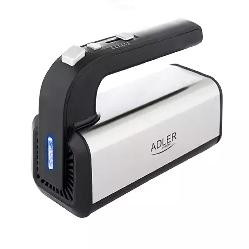 Rankinis plaktuvas Adler AD 4225 — 5 greičiai, turbo, 300 W, inox/sidabrinė-juoda, plakikliai ir tešlos kabliukai