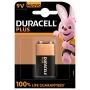 Vienkartinė baterija Duracell 9V Plus 100 Alkaline, 9 V, 1 vnt.