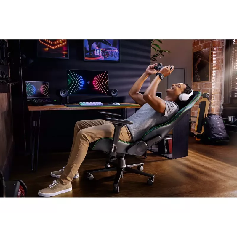 Žaidimų kėdė PC Razer Enki su aptraukta sėdyne Juoda, 136 kg, 670x680x1380 mm