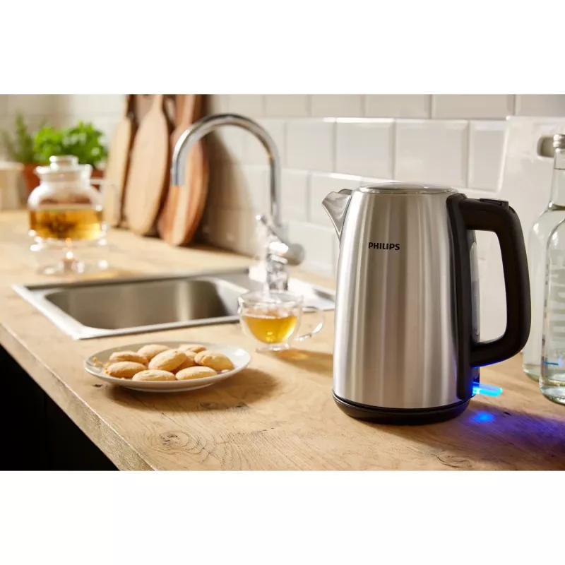 Philips Viva Collection HD9351/90 Virdulys, 1.7 L, 2020 W, Metalinis, Vandens lygio indikatorius, Belaidis, Filtravimas