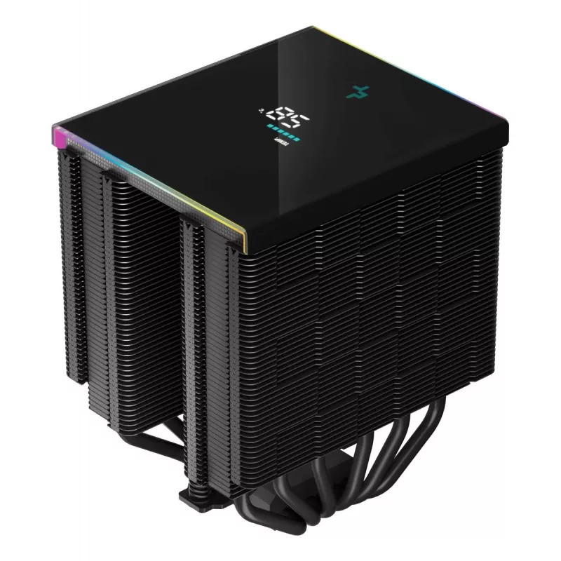 Oro aušintuvas DeepCool AK620 12 cm, du 120 mm ventiliatoriai, 6 šilumos vamzdeliai, TDP 260 W, PWM, FDB, aukštis 160 mm, juodas