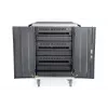 DIGITUS įkrovimo vežimėlis 30 įkrovimo vietų, 15,6 col., juodas 1100 x 700 x 650 mm, su USB, PDU, ventiliatoriumi