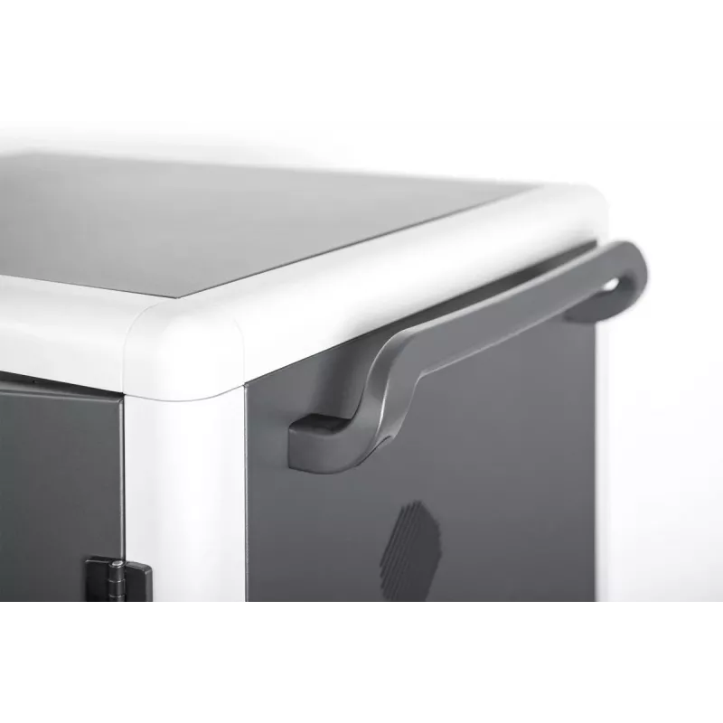 DIGITUS įkrovimo vežimėlis 30 įkrovimo vietų, 15,6 col., juodas 1100 x 700 x 650 mm, su USB, PDU, ventiliatoriumi