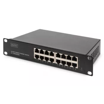 DIGITUS 16 prievadų Gigabit Ethernet jungiklis 10 colių nevaldomas