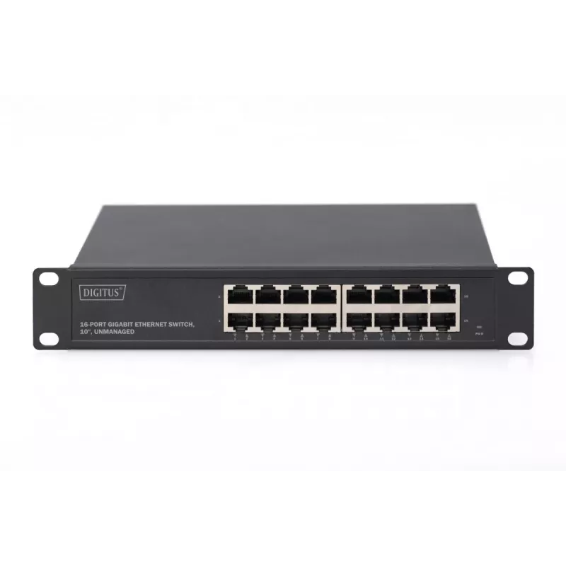 DIGITUS 16 prievadų Gigabit Ethernet jungiklis 10 colių nevaldomas
