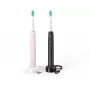 Philips Sonicare 3100 serija 3100 serija HX3675/15 2 vnt. rinkinys elektrinių soninių dantų šepetėlių - juoda ir rožinė