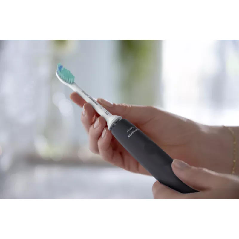 Philips Sonicare 3100 serija 3100 serija HX3675/15 2 vnt. rinkinys elektrinių soninių dantų šepetėlių - juoda ir rožinė