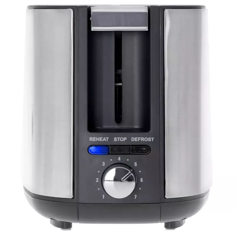Skrudintuvas Adler AD 3214, 2 riekėms, nerūdijantis plienas, 900 W, 7 skrudinimo lygiai, atšildymas/pakaitinimas/automatinis išsijungimas
