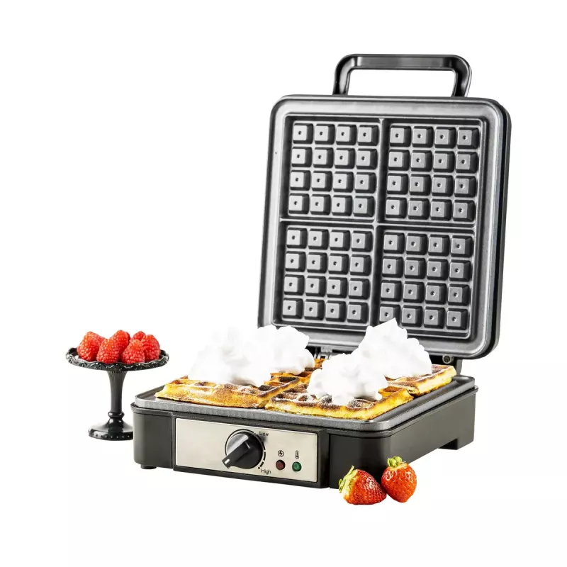 Waffle iron Adler AD 3049, 4 square waffles, non-stick, 1800 W, Juoda