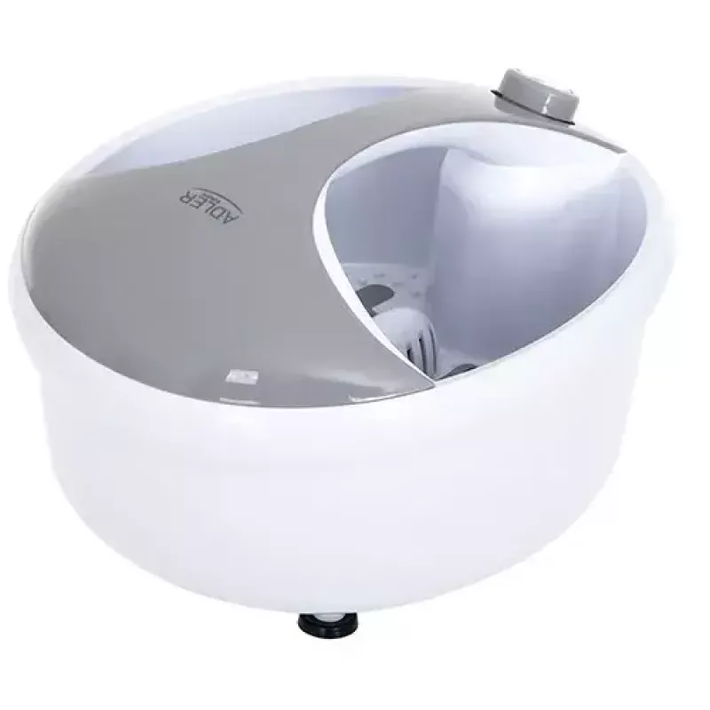 Pėdų vonelė Adler AD 2177 — infraraudonųjų spindulių pėdų masažuoklis su šildymu, vibracija, burbuliukais, 450 W galia, 5,6 l talpos bakeliu, ergonomiška rankena