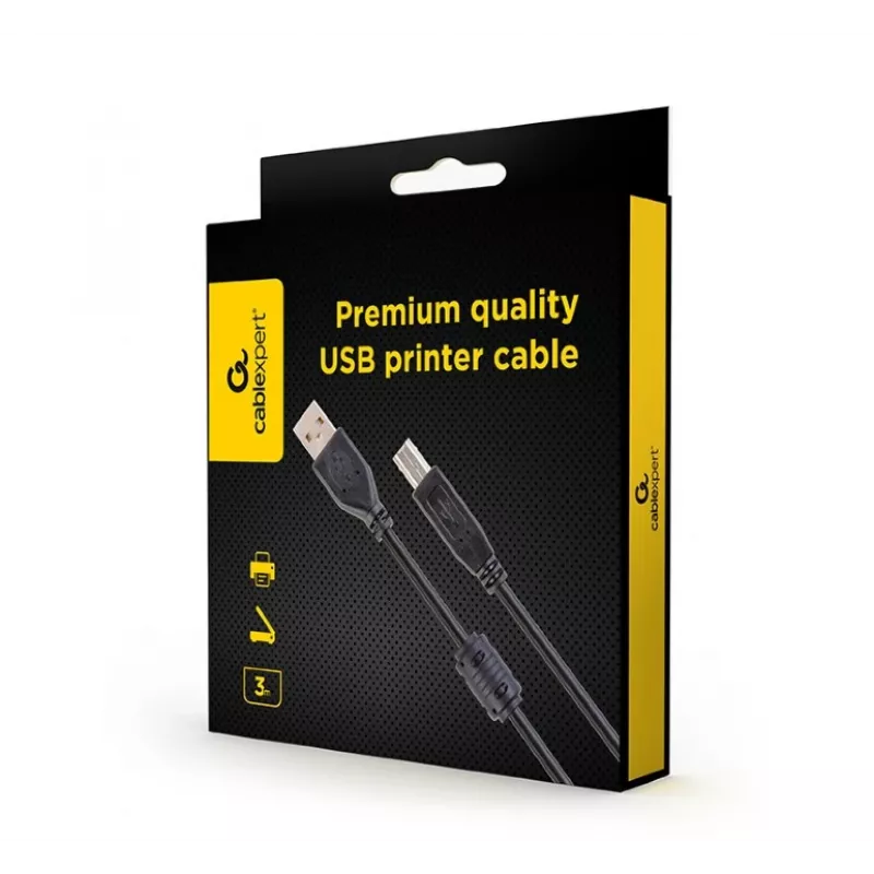 GEMBIRD USB 2.0 spausdintuvo laidas, 3 m