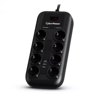 CyberPower P0820SUF0-DE viršįtampių slopintuvas juodas 8 kintamosios srovės lizdai(-ų) 200–250 V 1,8 m