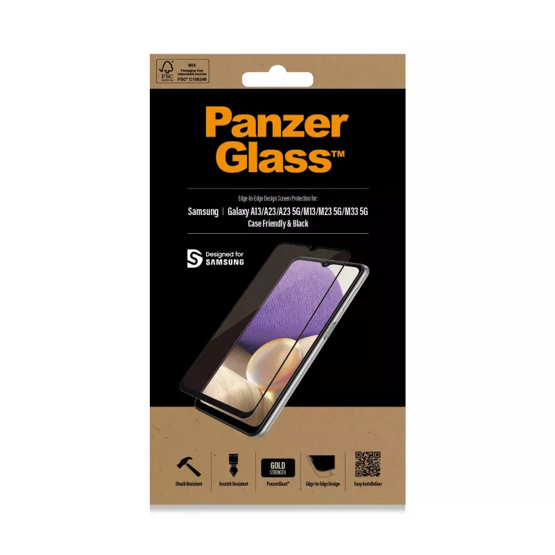 PanzerGlass ® Ekrano apsauga, skirta Samsung Galaxy A13 | A23 | A23 5G | M13 | M23 5G | M33 5G