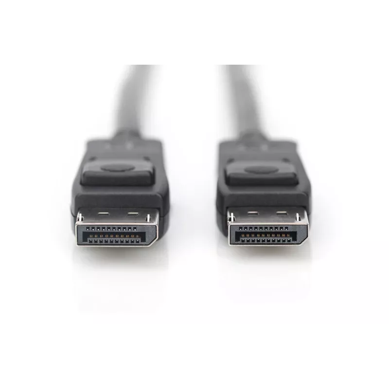 DIGITUS DisplayPort kabelis, DP M/M, 3m su užraktu, Ultra HD 8K, Vers. 1.3/1.4, juodas
