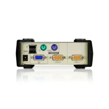 ATEN 2 prievadų USB - PS/2 VGA KVM jungiklis (su KVM kabeliais), 2048 x 1536 pikseliai, QXGA, 0,72 W, šviesiai pilkas