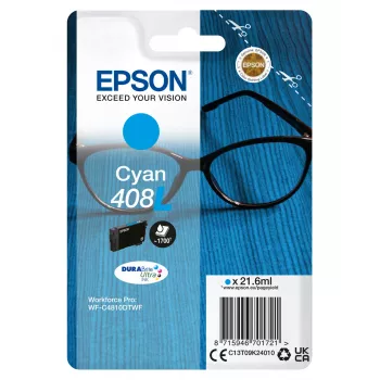 Epson 408L DURABrite Ultra rašalo kasetė 1 vnt. Originali didelės (XL) talpos žydra
