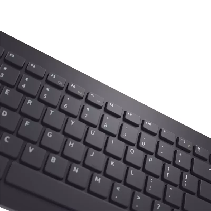 Belaidės klaviatūros ir pelės rinkinys Dell KM3322W — viso dydžio QWERTY, RF belaidis, juodas, biuro naudojimui