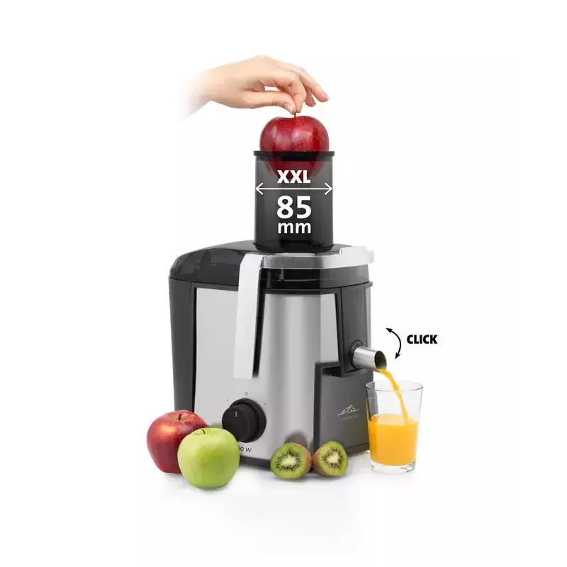 Centrifuginė sulčiaspaudė ETA Fresher II 800 W, 0,8 l sulčių indelis, juoda/nerūdijantis plienas