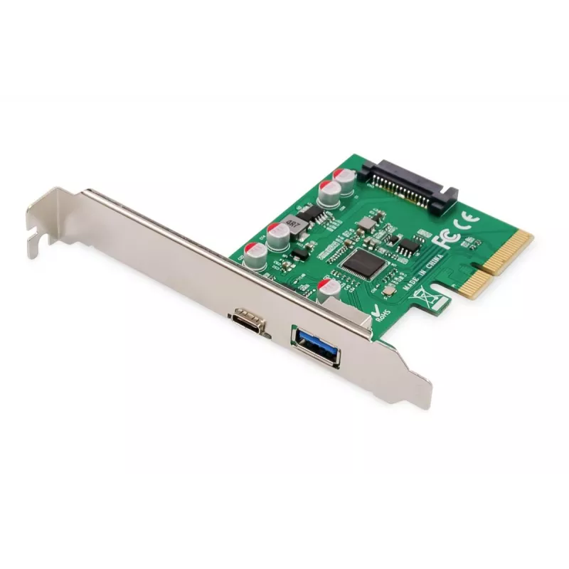 „DIGITUS“ PCIe kortelė USB-C + USB-A, iki 10 Gb/s