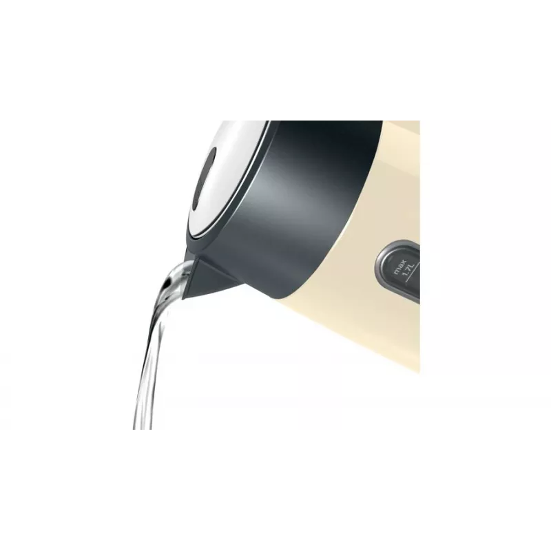 Elektrinis virdulys Bosch TWK4P437 1,7 L, 2400W, nerūdijančio plieno korpusas, belaidis, smėlio/juodos spalvos