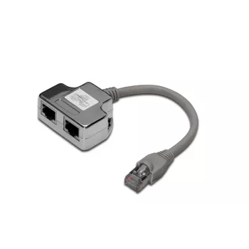 DIGITUS CAT 5e jungiamasis kabelio adapteris 2x RJ45 lizdas į 1x RJ45 kištukas 0,19 m