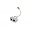 DIGITUS CAT 5e jungiamasis kabelio adapteris 2x RJ45 lizdas į 1x RJ45 kištukas 0,19 m