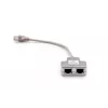 DIGITUS CAT 5e jungiamasis kabelio adapteris 2x RJ45 lizdas į 1x RJ45 kištukas 0,19 m