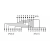 DIGITUS CAT 5e jungiamasis kabelio adapteris 2x RJ45 lizdas į 1x RJ45 kištukas 0,19 m