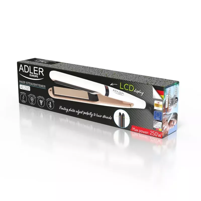 Plaukų tiesintuvas Adler AD 2321 Steam 45 W Raudonas 1,83 m