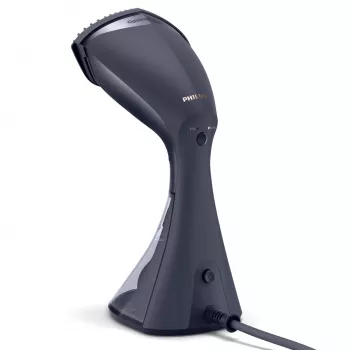 Drabužių garintuvas Philips GC810/20 — 1600 W, 0,23 L vandens bakelis, 32 g/min nuolatinis garų srautas, juodos/spalvotos rožinės spalvos