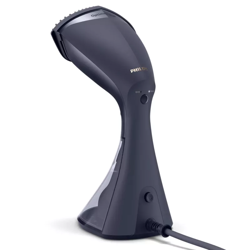 Drabužių garintuvas Philips GC810/20 — 1600 W, 0,23 L vandens bakelis, 32 g/min nuolatinis garų srautas, juodos/spalvotos rožinės spalvos