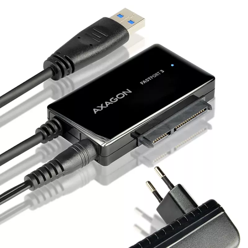 Axagon ADSA-FP3 USB 3.0 - SATA 6G adapteris, skirtas prijungti visus SATA diskus ir įrenginius