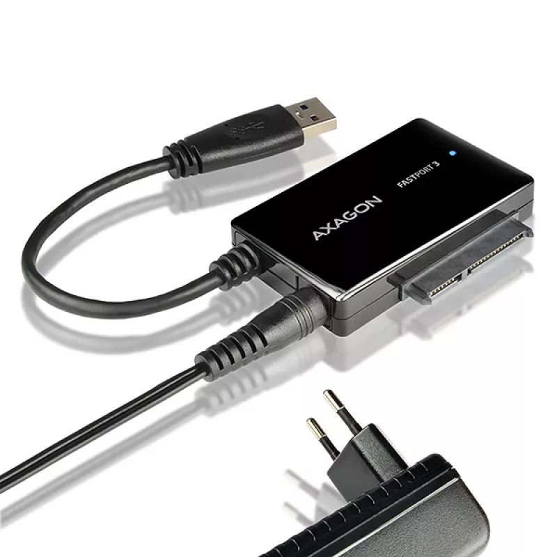 Axagon ADSA-FP3 USB 3.0 - SATA 6G adapteris, skirtas prijungti visus SATA diskus ir įrenginius