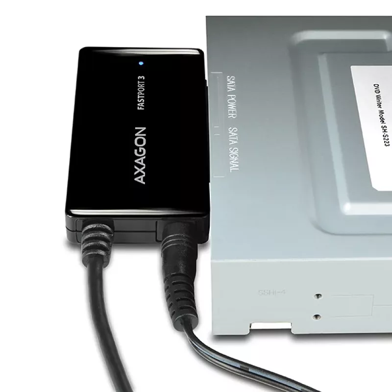 Axagon ADSA-FP3 USB 3.0 - SATA 6G adapteris, skirtas prijungti visus SATA diskus ir įrenginius