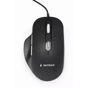 GEMBIRD optinė LED pelė MUS-6B-02 laidinė USB - 6 mygtukų ratukas juoda