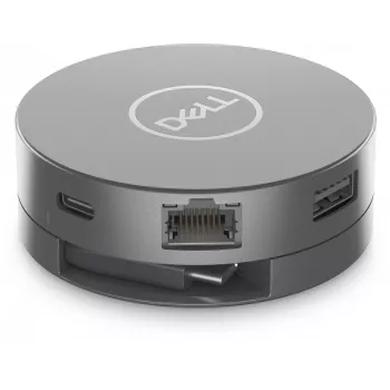 DELL 6-in-1 USB-C kelių prievadų adapteris - DA305, laidinis, USB 3.2 Gen 2 (3.1 Gen 2) Type-C, 10,100,1000 Mbit/s, sidabrinis, 3840 x 2160 pikselių, Dell