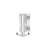 Oro aušintuvas DeepCool AK400 WH — 4×6 mm variniai šilumos vamzdeliai, 120 mm FDB ventiliatorius, 1850 RPM, 66,47 CFM, tinka LGA 1700 ir įprastiems Intel/AMD lizdams, baltas