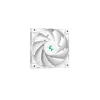 Oro aušintuvas DeepCool AK400 WH — 4×6 mm variniai šilumos vamzdeliai, 120 mm FDB ventiliatorius, 1850 RPM, 66,47 CFM, tinka LGA 1700 ir įprastiems Intel/AMD lizdams, baltas