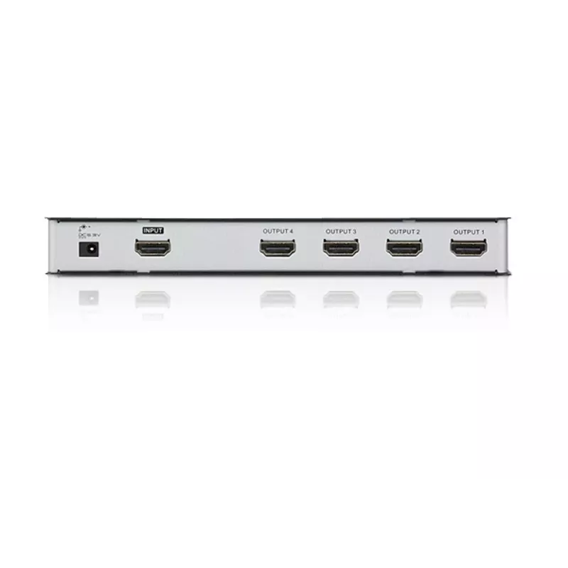 ATEN 4 prievadų HDMI garso / vaizdo skirstytuvas 4Kx2K, HDMI, 4x HDMI, 4096 x 2160 pikseliai, juodas, 4K Ultra HD, 15 m
