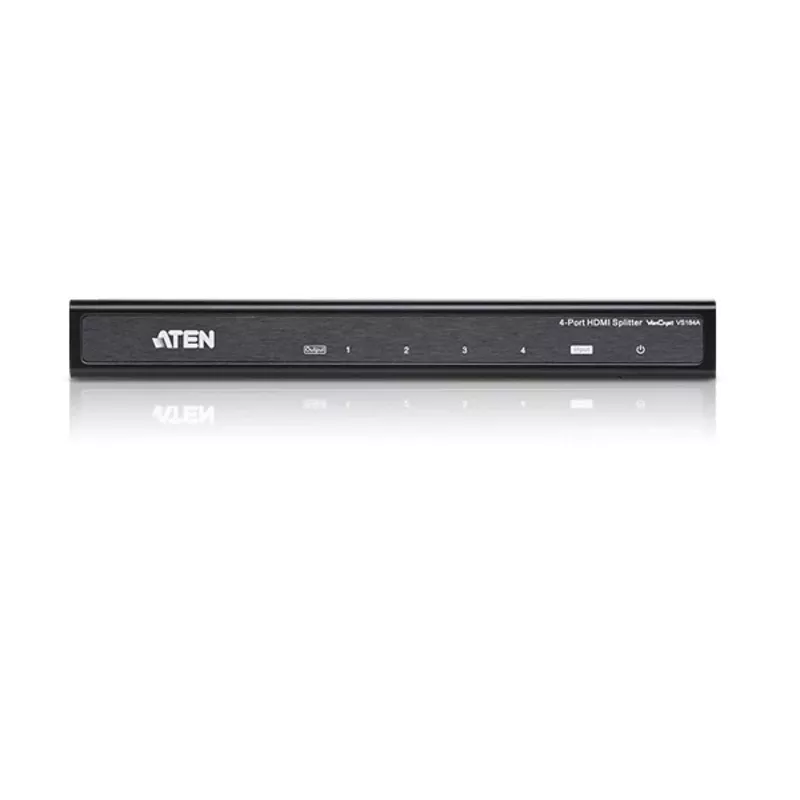 ATEN 4 prievadų HDMI garso / vaizdo skirstytuvas 4Kx2K, HDMI, 4x HDMI, 4096 x 2160 pikseliai, juodas, 4K Ultra HD, 15 m