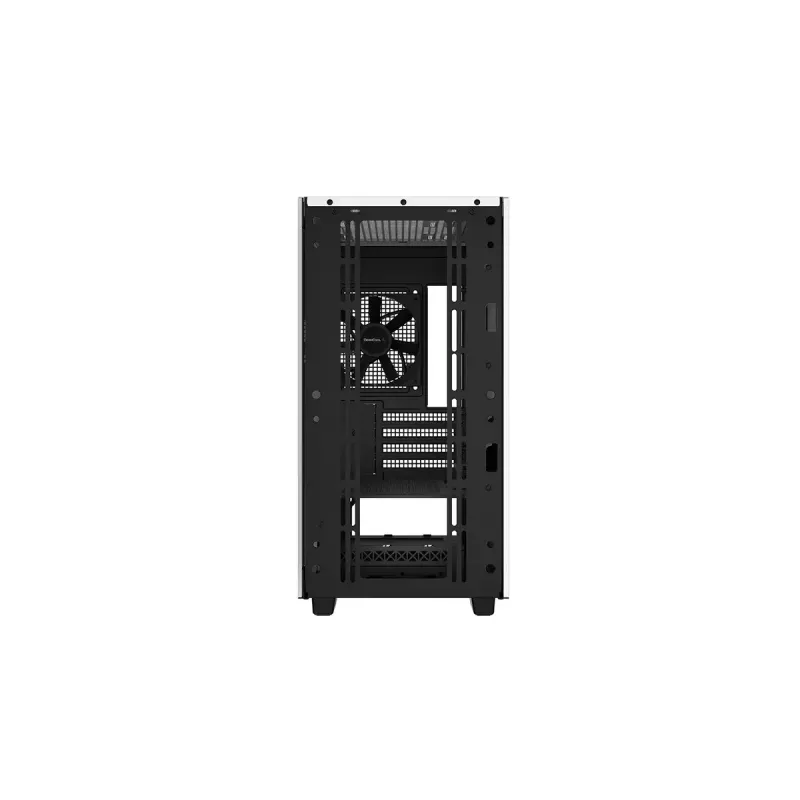 PC korpusas DeepCool CH370 WH Mini Tower — baltas, micro ATX/Mini-ITX, grūdintas stiklas, RGB ventiliatoriai, 2x 3,5 colio vietos, 3x 2,5 colio vietos, GPU iki 320 mm