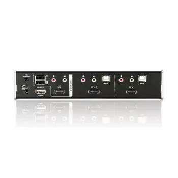 ATEN 2 prievadų USB HDMI KVM jungiklis su garsu ir USB 2.0 šakotuvu (KVM kabeliai įtraukti)
