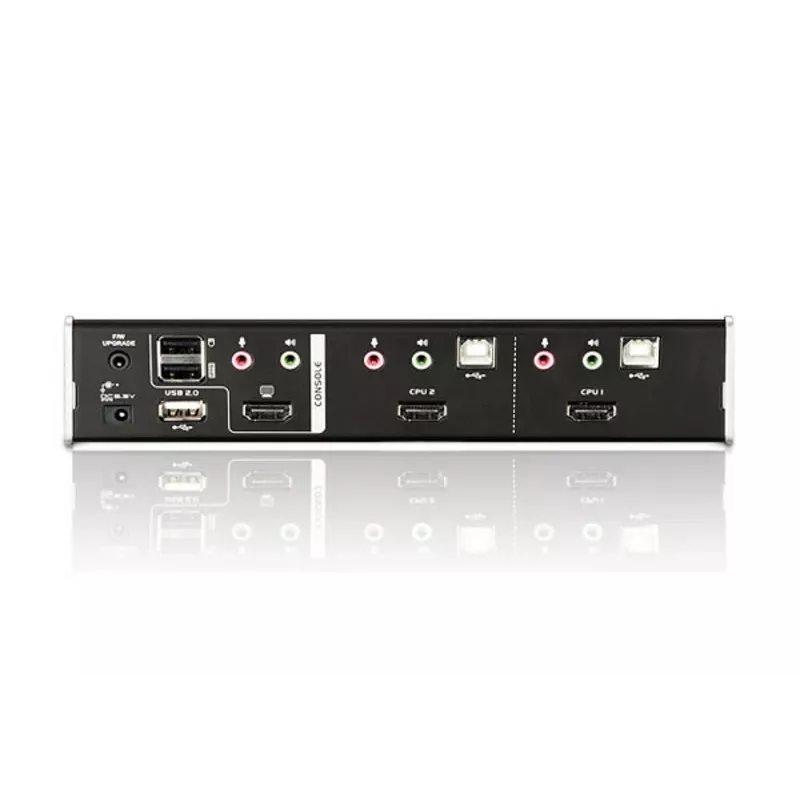 ATEN 2 prievadų USB HDMI KVM jungiklis su garsu ir USB 2.0 šakotuvu (KVM kabeliai įtraukti)