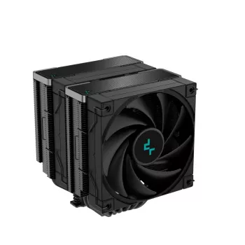 Oro aušintuvas DeepCool AK620 ZERO DARK 12 cm Juodas, 6 šilumos vamzdelių, 2x120 mm PWM ventiliatoriai, TDP 260 W, Aukštis 160 mm