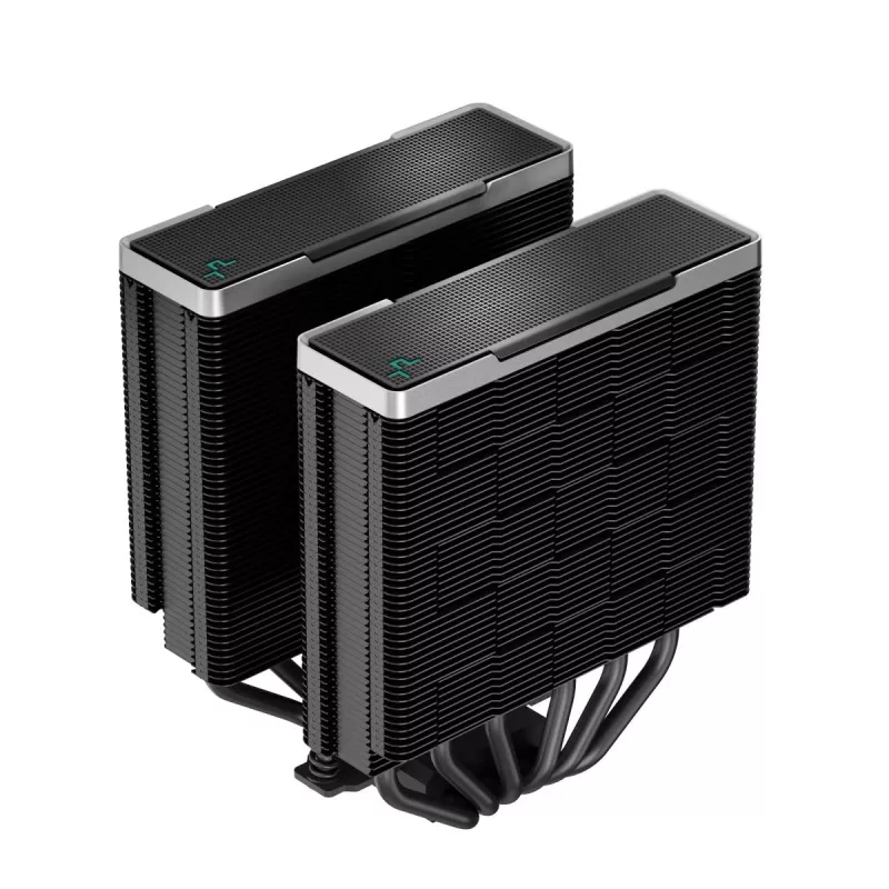 Oro aušintuvas DeepCool AK620 ZERO DARK 12 cm Juodas, 6 šilumos vamzdelių, 2x120 mm PWM ventiliatoriai, TDP 260 W, Aukštis 160 mm