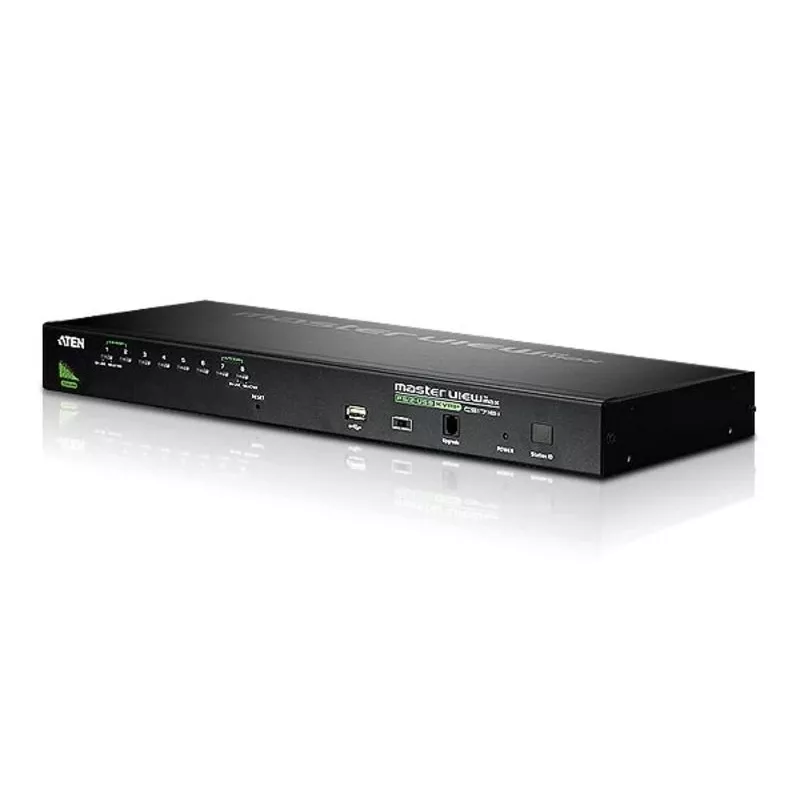ATEN 8 prievadų USB - PS/2 VGA KVM jungiklis su USB periferiniu prievadu