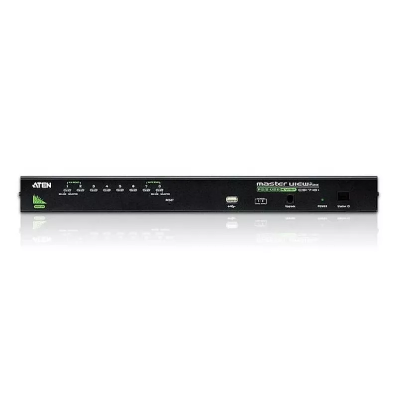 ATEN 8 prievadų USB - PS/2 VGA KVM jungiklis su USB periferiniu prievadu