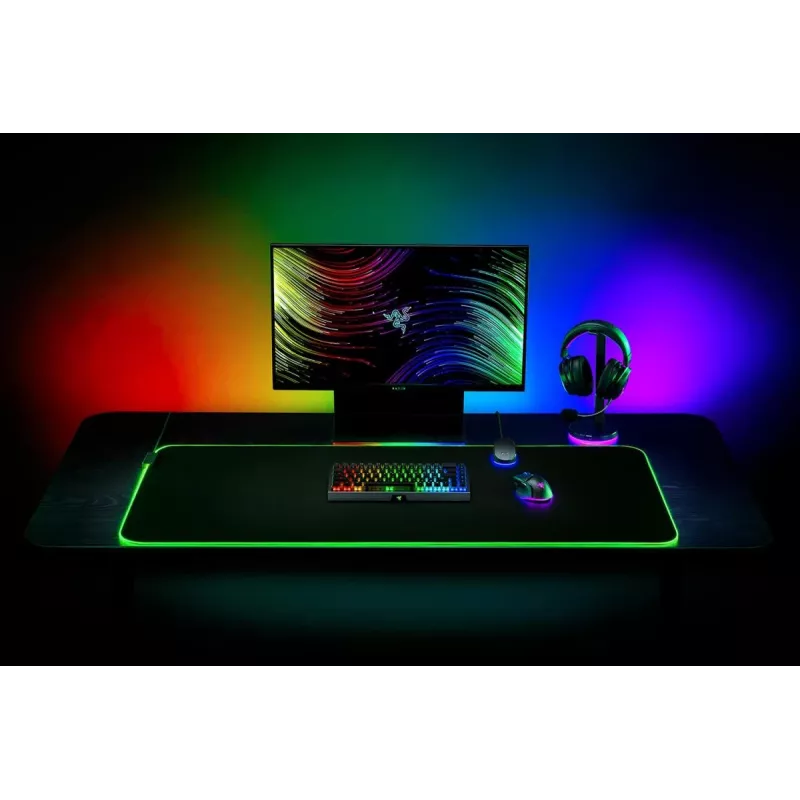 RAZER Goliathus Chroma 3xl - minkštas žaidimų pelės kilimėlis su Chroma RGB - juodas