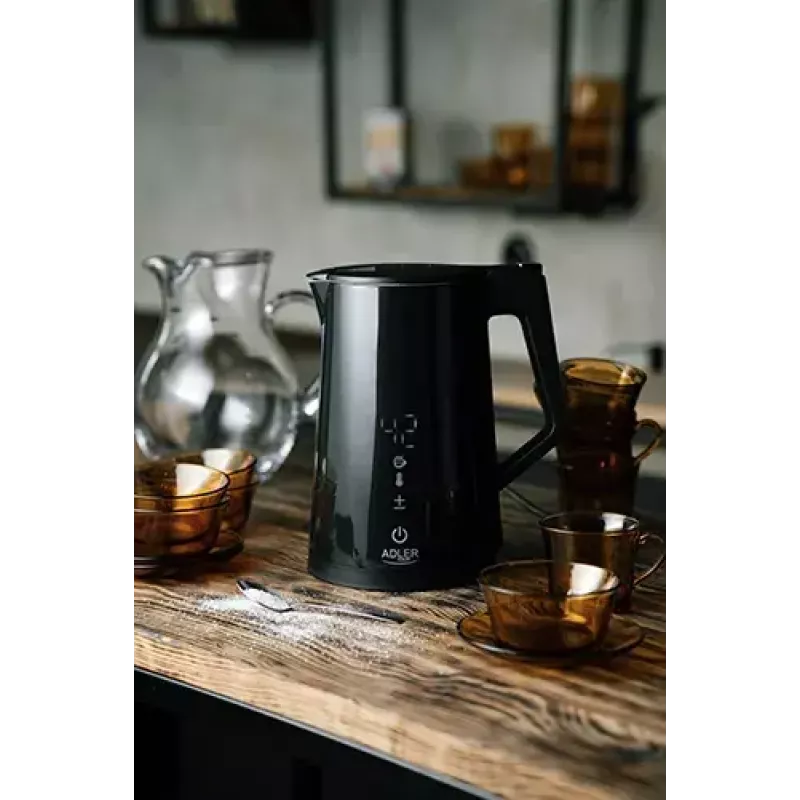 Elektrinis virdulys Adler AD 1345b — 1,7 l talpa, 1850 W, nerūdijantis plienas, juodas